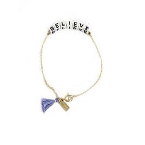 Believe π« Handmade Tassel Gold Bracelet